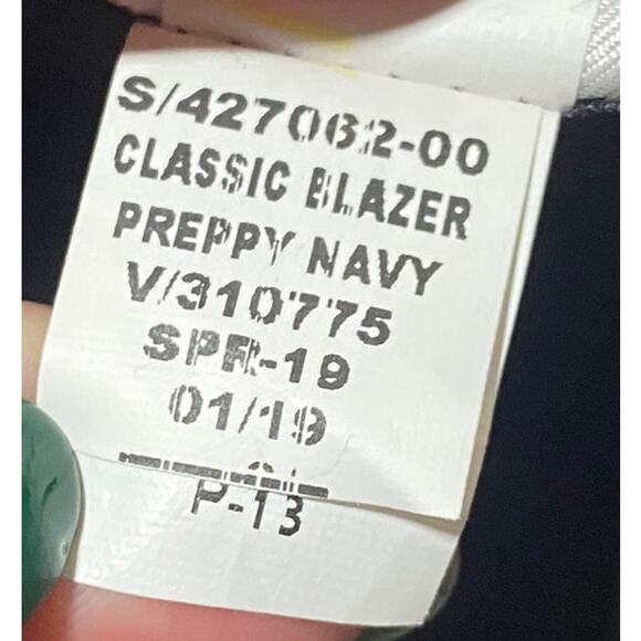 Banana Republic Classic Fit Blazer Striped Pattern Button Front Gray White 6 - Picture 10 of 10